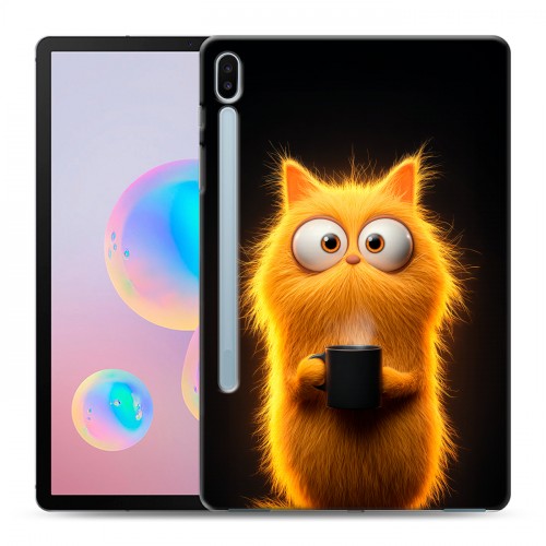 Дизайнерский силиконовый чехол для Samsung Galaxy Tab S6 Смешной кот