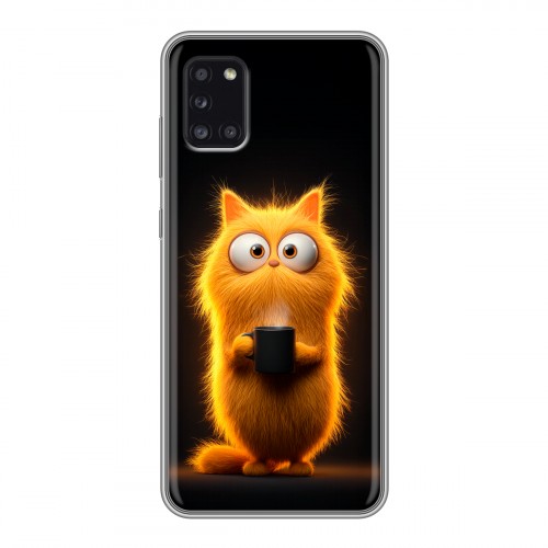 Дизайнерский силиконовый чехол для Samsung Galaxy A31 Смешной кот