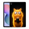 Дизайнерский силиконовый чехол для Samsung Galaxy Tab S6 Lite Смешной кот