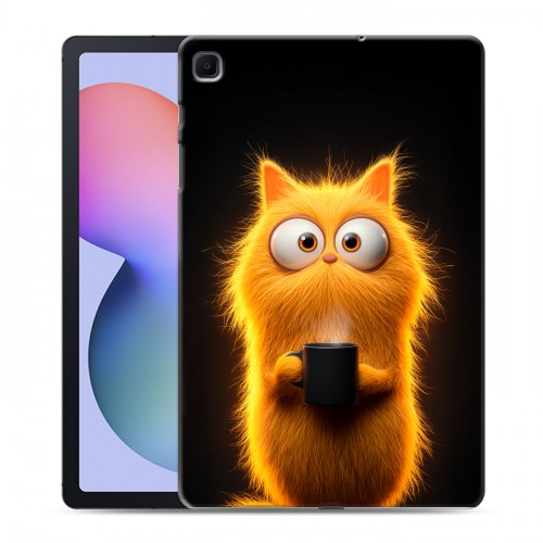 Дизайнерский силиконовый чехол для Samsung Galaxy Tab S6 Lite Смешной кот