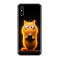 Дизайнерский силиконовый с усиленными углами чехол для Xiaomi RedMi 9A Смешной кот