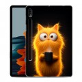 Дизайнерский силиконовый чехол для Samsung Galaxy Tab S7 Смешной кот