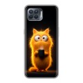 Дизайнерский силиконовый чехол для OPPO Reno4 Lite Смешной кот