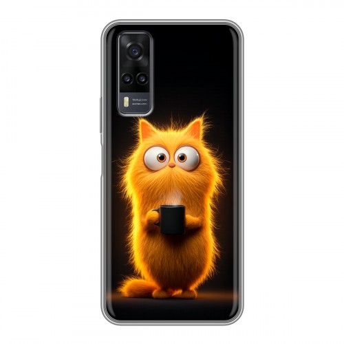 Дизайнерский силиконовый чехол для Vivo Y31 Смешной кот