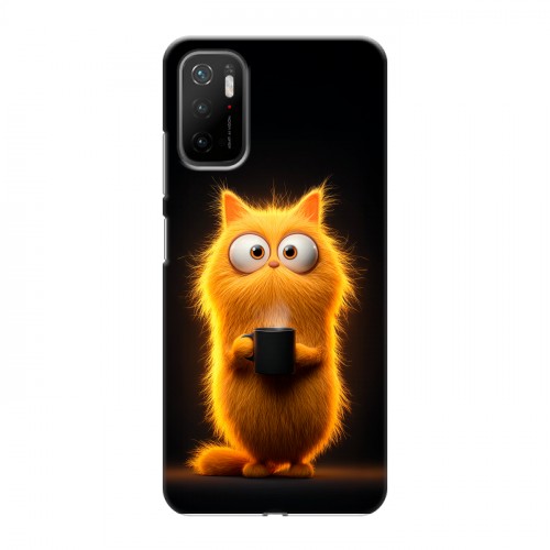 Дизайнерский силиконовый чехол для Xiaomi Poco M3 Pro Смешной кот