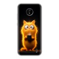 Дизайнерский силиконовый чехол для Nokia C20 Смешной кот