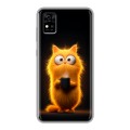 Дизайнерский силиконовый чехол для ZTE Blade A31 Смешной кот