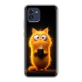 Дизайнерский силиконовый чехол для Samsung Galaxy A03 Смешной кот
