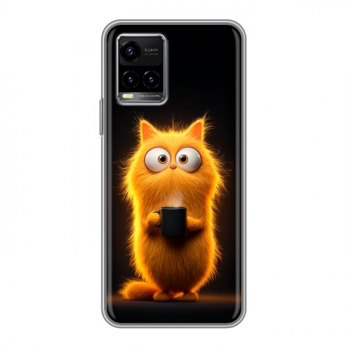 Дизайнерский силиконовый чехол для Vivo Y33s Смешной кот
