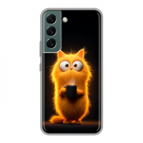 Дизайнерский пластиковый чехол для Samsung Galaxy S22 Смешной кот