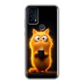 Дизайнерский силиконовый чехол для TCL 20B Смешной кот