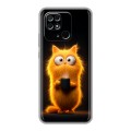 Дизайнерский силиконовый чехол для Xiaomi Redmi 10C Смешной кот