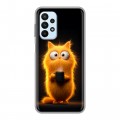 Дизайнерский силиконовый чехол для Samsung Galaxy A23 Смешной кот