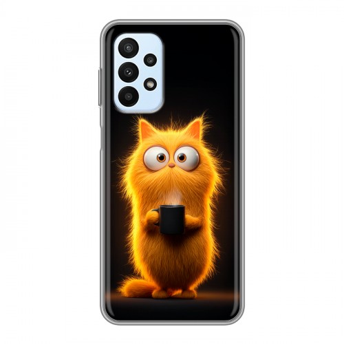 Дизайнерский силиконовый чехол для Samsung Galaxy A23 Смешной кот
