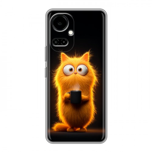 Дизайнерский силиконовый чехол для Tecno Camon 19 Смешной кот
