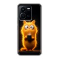 Дизайнерский силиконовый с усиленными углами чехол для Vivo Y35 Смешной кот