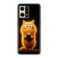 Дизайнерский силиконовый чехол для OPPO Reno7 Смешной кот