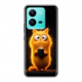 Дизайнерский пластиковый чехол для Vivo V25 Смешной кот