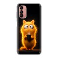 Дизайнерский силиконовый чехол для Samsung Galaxy A04s Смешной кот
