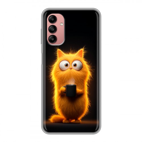 Дизайнерский силиконовый чехол для Samsung Galaxy A04s Смешной кот
