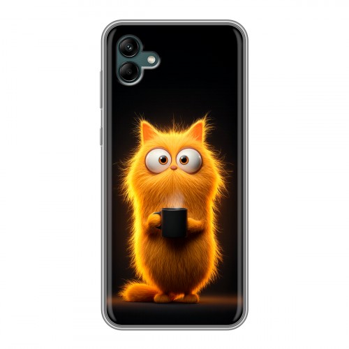 Дизайнерский силиконовый чехол для Samsung Galaxy A04 Смешной кот