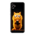 Дизайнерский силиконовый с усиленными углами чехол для Samsung Galaxy A04e Смешной кот