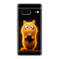 Дизайнерский силиконовый чехол для Google Pixel 7 Смешной кот