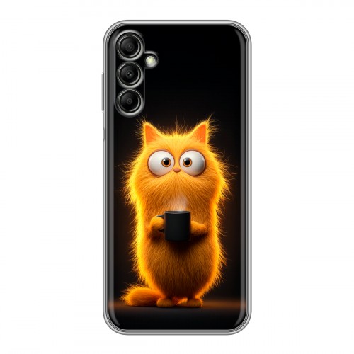Дизайнерский силиконовый чехол для Samsung Galaxy A14 Смешной кот