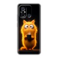 Дизайнерский силиконовый с усиленными углами чехол для Xiaomi RedMi 12C Смешной кот
