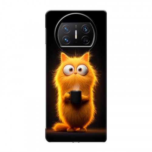 Дизайнерский пластиковый чехол для Huawei Mate X3 Смешной кот