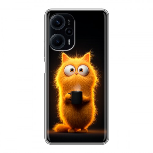 Дизайнерский силиконовый чехол для XIaomi Poco F5 Смешной кот