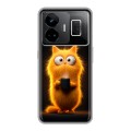 Дизайнерский силиконовый чехол для Realme GT3 Смешной кот