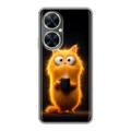 Дизайнерский силиконовый чехол для Huawei Nova 11i Смешной кот