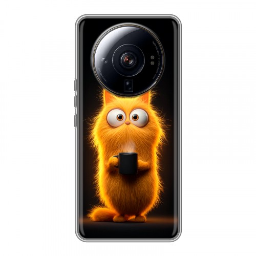 Дизайнерский силиконовый чехол для Xiaomi 12S Ultra Смешной кот