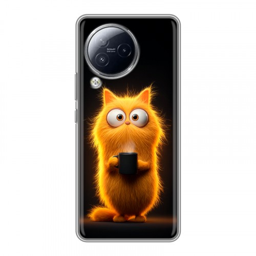 Дизайнерский силиконовый чехол для Xiaomi Civi 3 Смешной кот