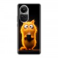 Дизайнерский силиконовый чехол для OPPO Reno10 Смешной кот