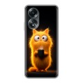 Дизайнерский пластиковый чехол для OPPO A58 4G Смешной кот