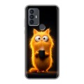 Дизайнерский силиконовый чехол для TCL 30E Смешной кот
