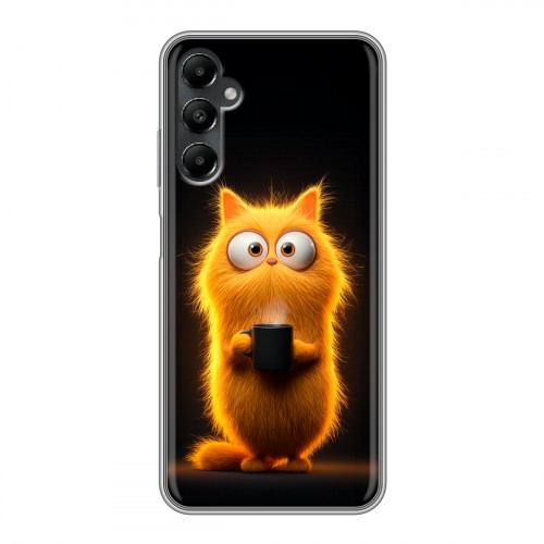 Дизайнерский силиконовый чехол для Samsung Galaxy A05s Смешной кот