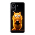 Дизайнерский силиконовый чехол для Xiaomi Poco C65 Смешной кот