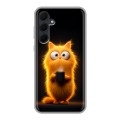 Дизайнерский силиконовый чехол для Samsung Galaxy A35 Смешной кот