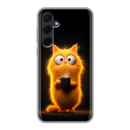 Дизайнерский силиконовый чехол для Samsung Galaxy A35 Смешной кот