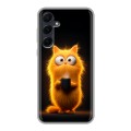 Дизайнерский силиконовый чехол для Samsung Galaxy A55 Смешной кот
