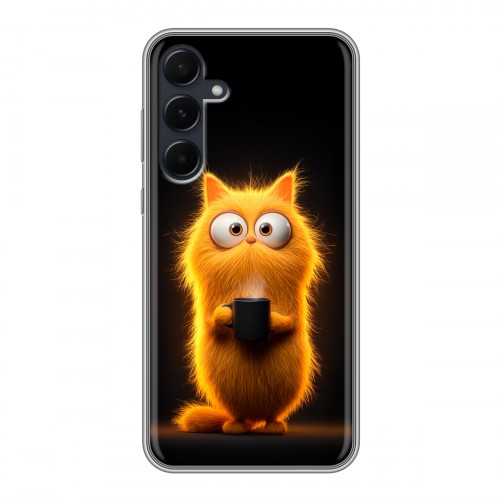 Дизайнерский силиконовый чехол для Samsung Galaxy A55 Смешной кот