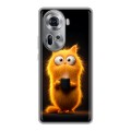 Дизайнерский силиконовый чехол для OPPO Reno 11 Смешной кот