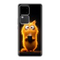 Дизайнерский силиконовый чехол для Vivo V30 5G Смешной кот