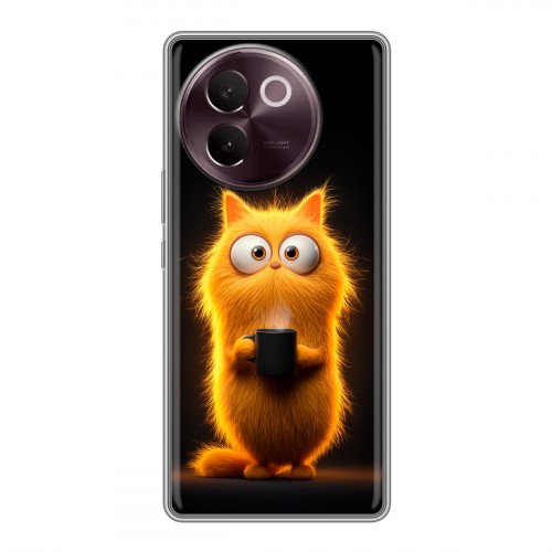 Дизайнерский пластиковый чехол для Vivo V30e Смешной кот