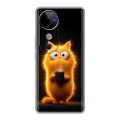 Дизайнерский силиконовый чехол для Vivo V40 5G Смешной кот