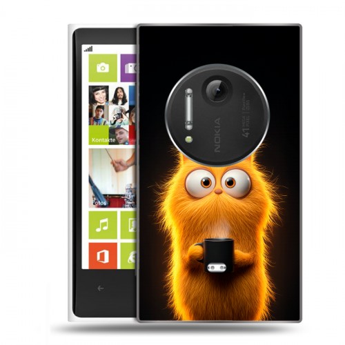 Дизайнерский силиконовый чехол для Nokia Lumia 1020 Смешной кот