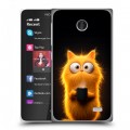 Дизайнерский пластиковый чехол для Nokia X Смешной кот